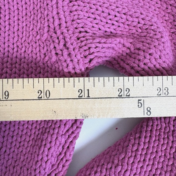 ANTHROPOLOGIE MAEVE The Pippa Pullover Sweater Size M Mauve Chunky Knit - Picture 7 of 8